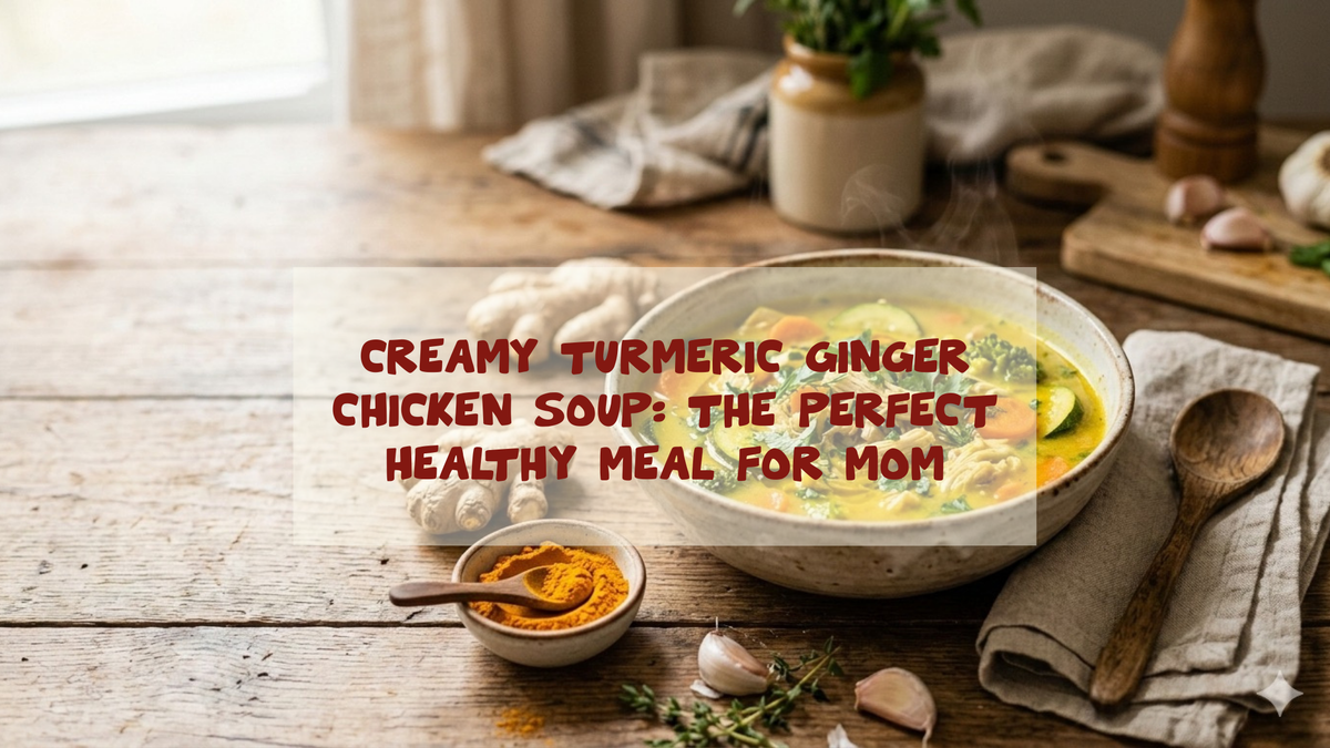 Creamy Turmeric Ginger Chicken & Vegetable Soup